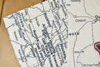 Vintage 1990s Wisconsin All Over Print Map Souvenir T-Shirt