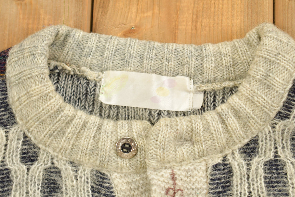 Vintage 1990s Prost Club Knitted Quarter Button Sweater