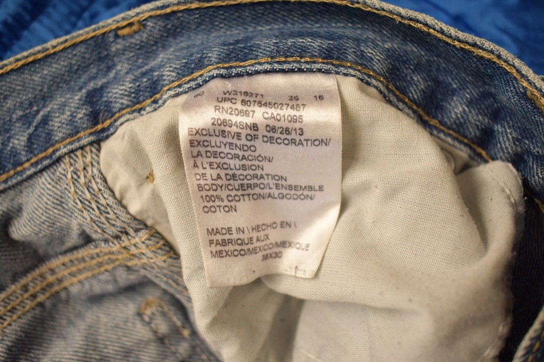 Vintage 1990s Dickies Distressed Denim Carpenter Pants 38x30/ True Vintage / Workwear / American Vintage / Streetwear / Cargo Pants