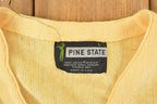 Vintage 1970s Pine State Golf Knit Cardigan Sweater Men's S