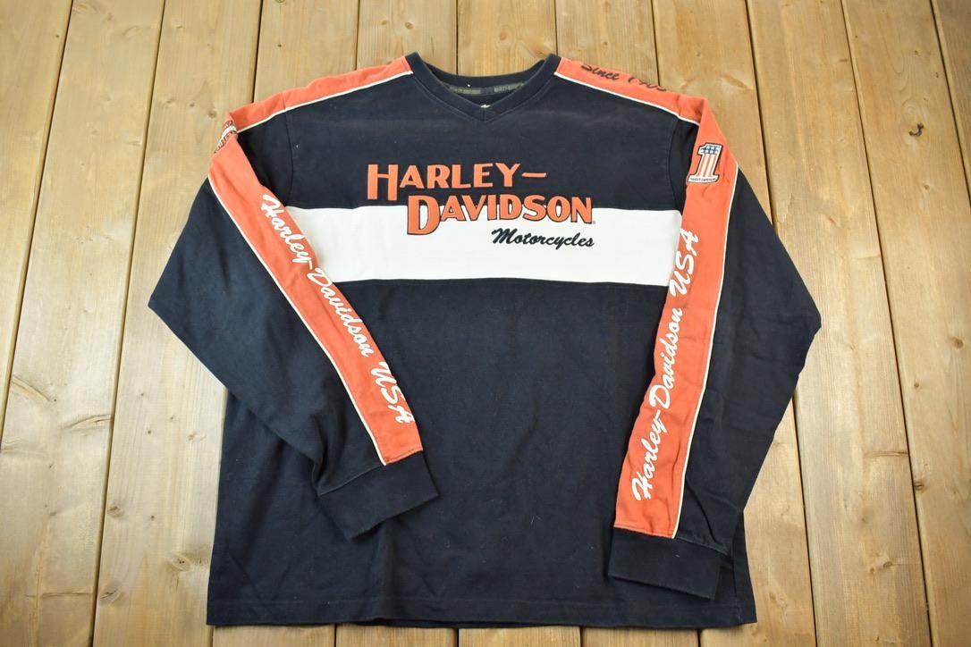Vintage 1990s Harley Davidson Motorcycles Crewneck Sweatshirt Made In USA