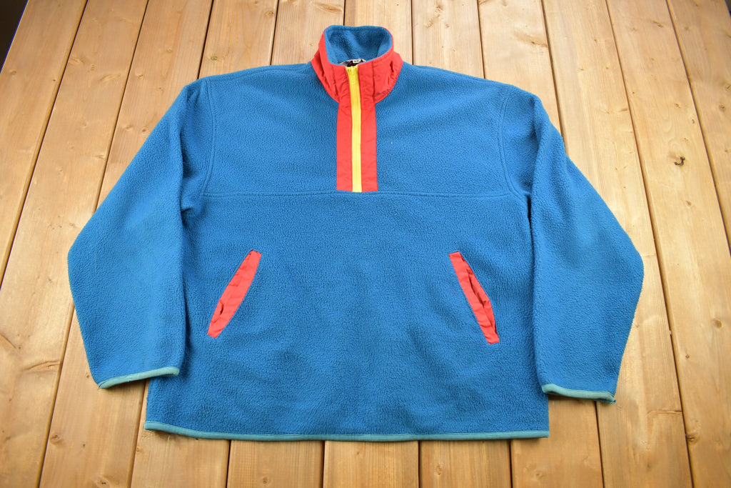 Vintage 1990s Matrix Quarter Zip Fleece Sweater