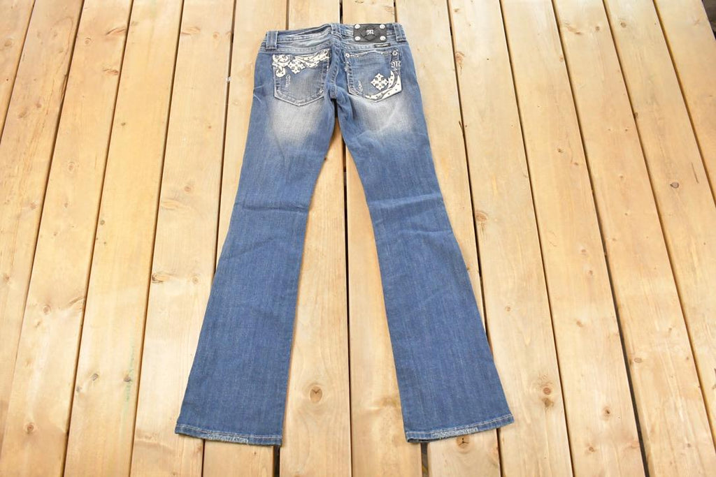 Vintage Deadstock Y2K Miss Me Bedazzled Low Rise Jeans Women's Size 26x31