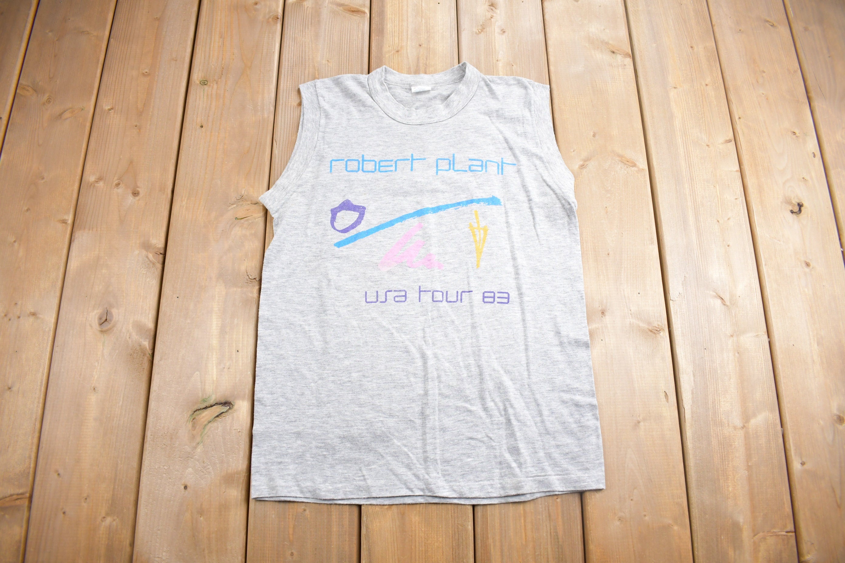 Vintage 1983 Robert Plant The Principle Of Moments Tour T-shirt