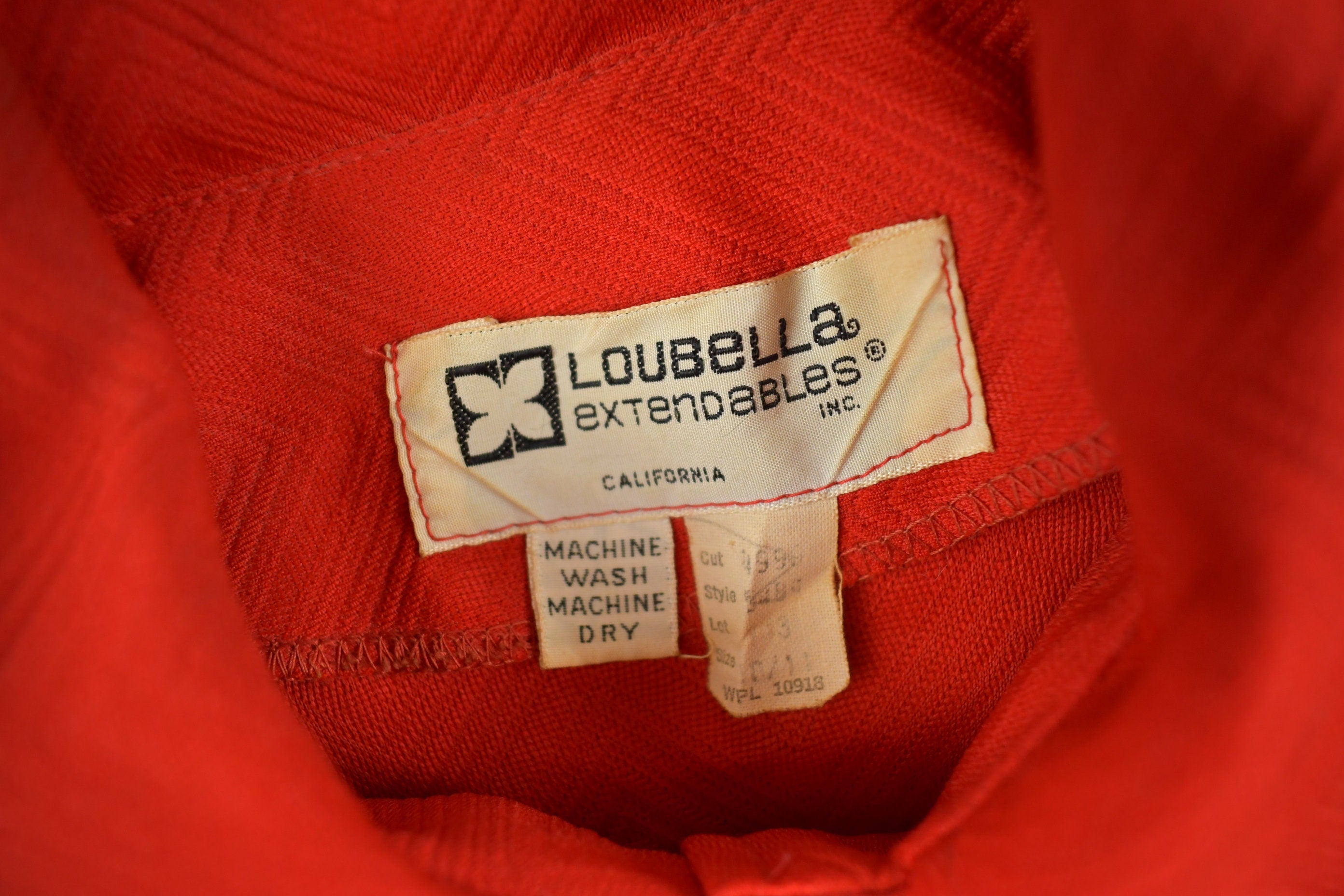 Vintage 1970s Red Button Up Overcoat