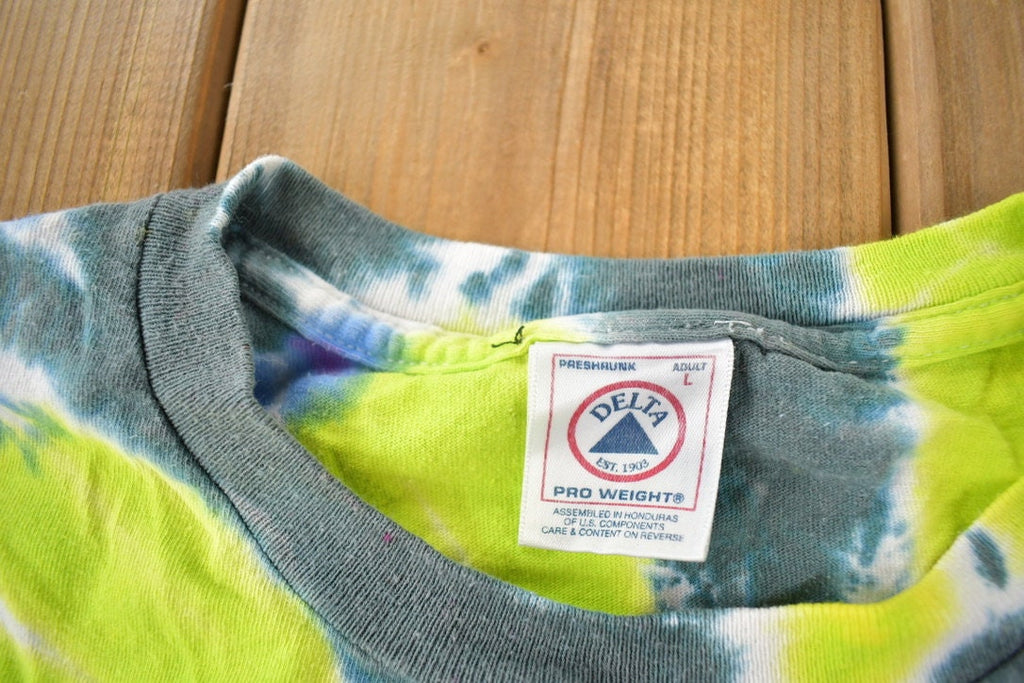 Vintage 1990s Gorilla Diver Tye Dye T-Shirt Made In USA