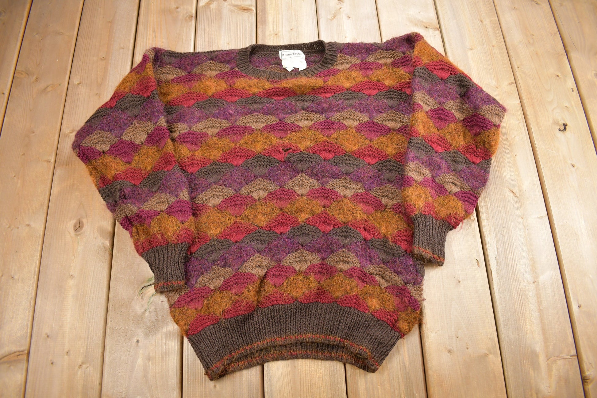 Vintage 1980s Alison Taylor Knit Crewneck Sweater