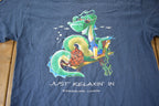 Vintage 1990s Just Relaxin In Souvenir Summerland Canada Travel T Shirt Made In USA
