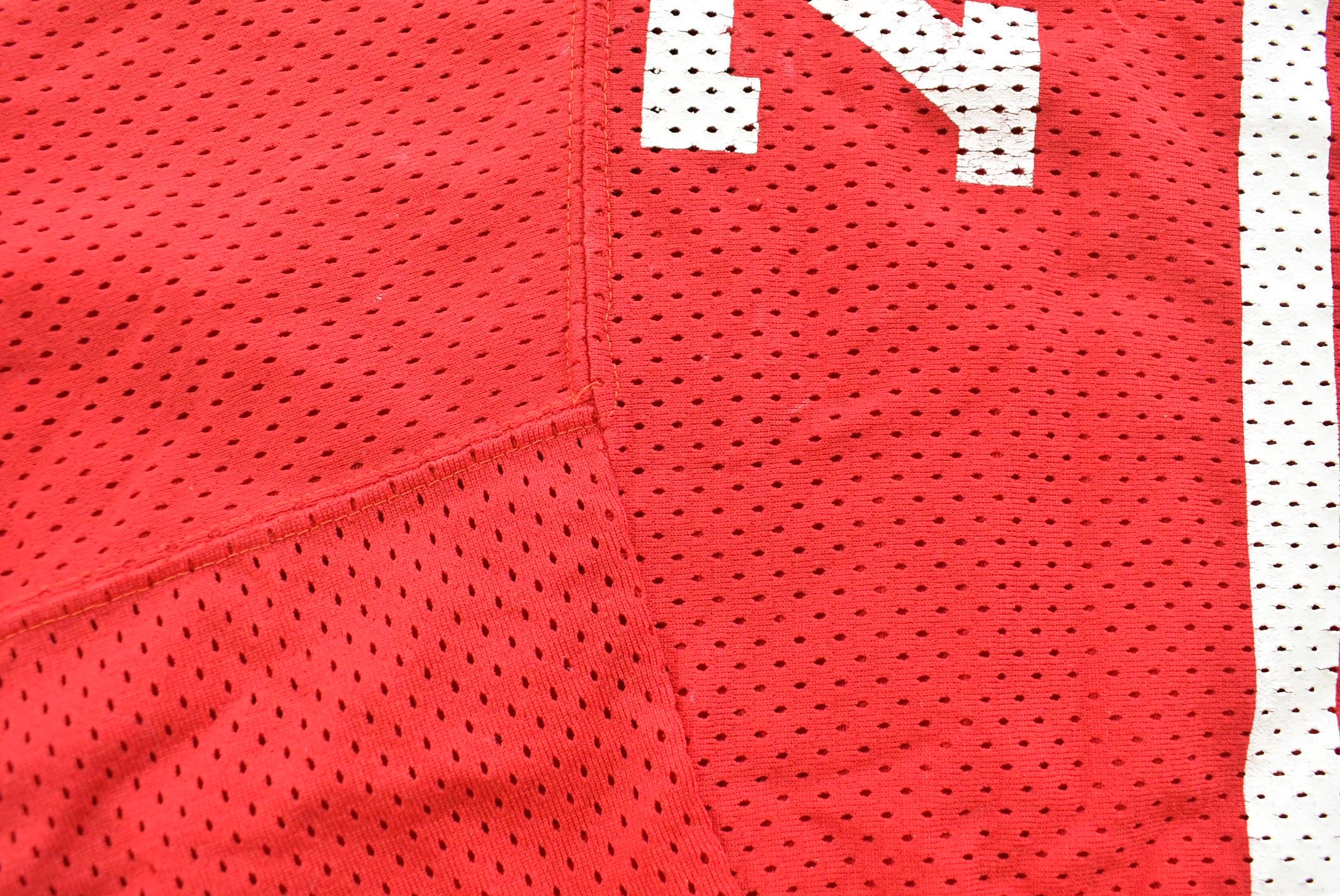Vintage 1980s San Francisco 49ers Keith Fahnhorst Sand-Knit NFL Football Jersey Size XS