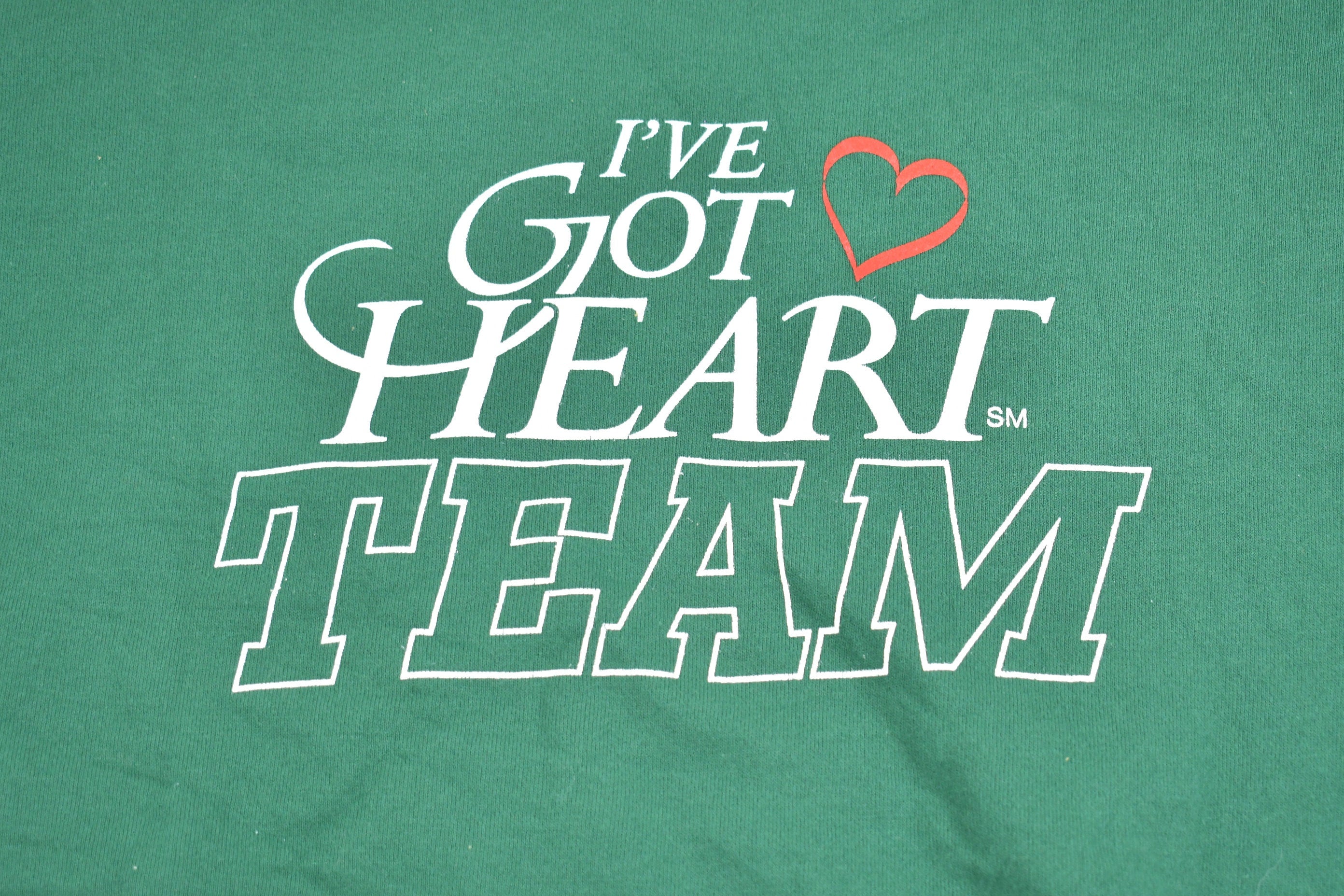 Vintage 1990s I Got Heart Team Graphic Crewneck Sweatshirt