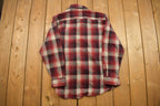 Vintage 1990s Sears Roebuck Plaid Flannel Button Up Shirt