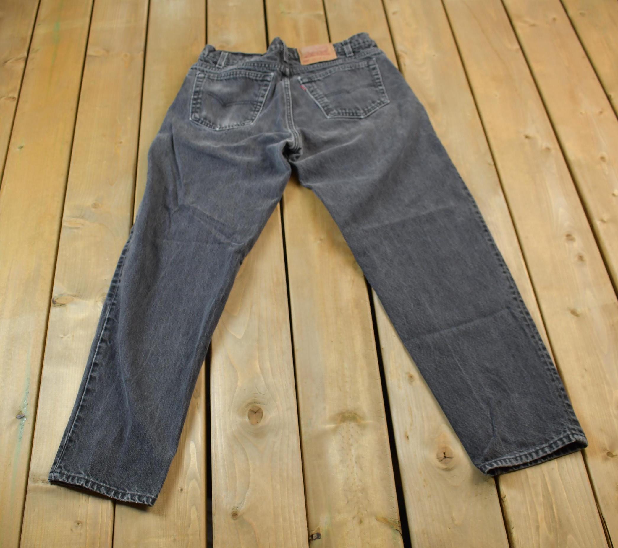 Vintage 1990s Levi's 505 Red Tab Black Jeans Size 35 x 32