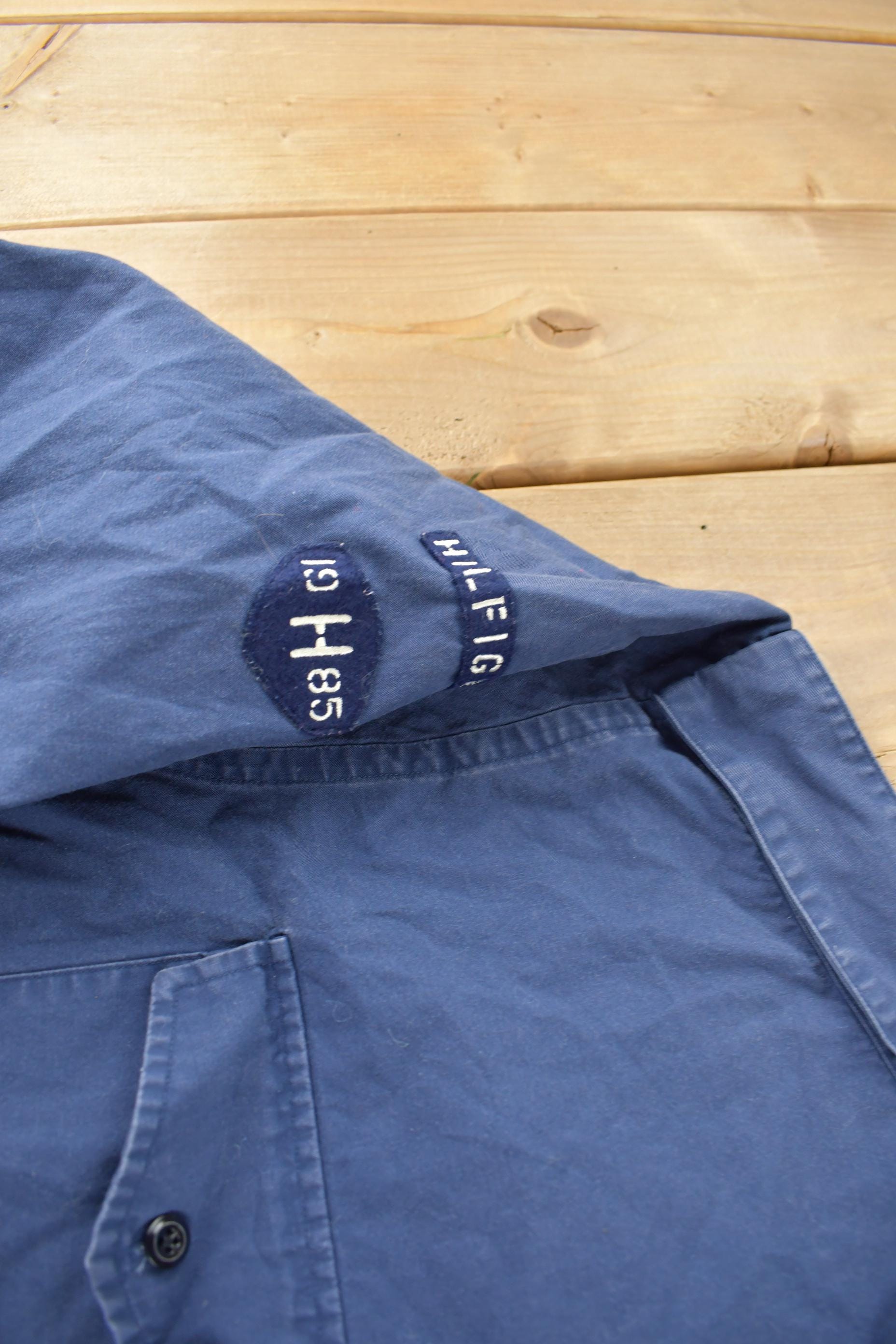 Vintage 1990s Tommy Hilfiger Military Style Button Up Shirt