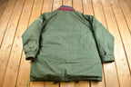 Vintage 1990s Nautica Puffer Jacket Size XL / Embroidered / Parka Jacket / Streetwear / Earth Tones