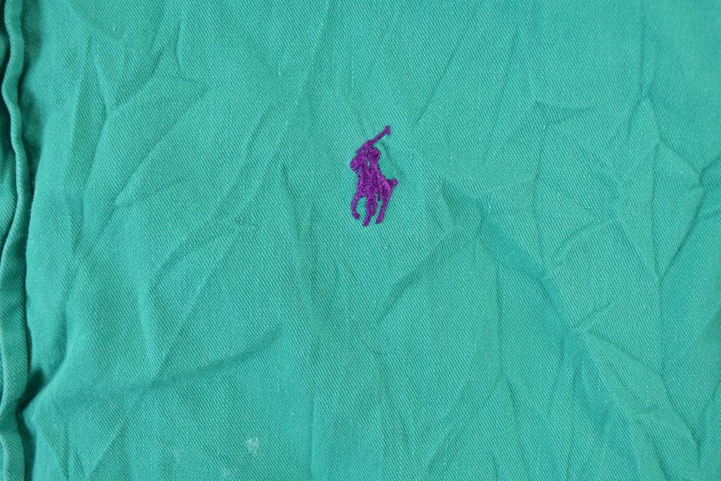 Vintage 1990s Polo By Ralph Lauren Mint Button Up Shirt