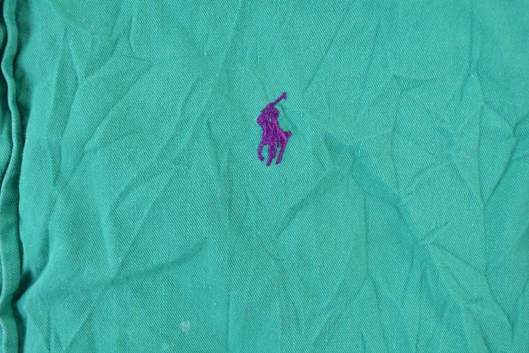 Vintage 1990s Polo By Ralph Lauren Mint Button Up Shirt