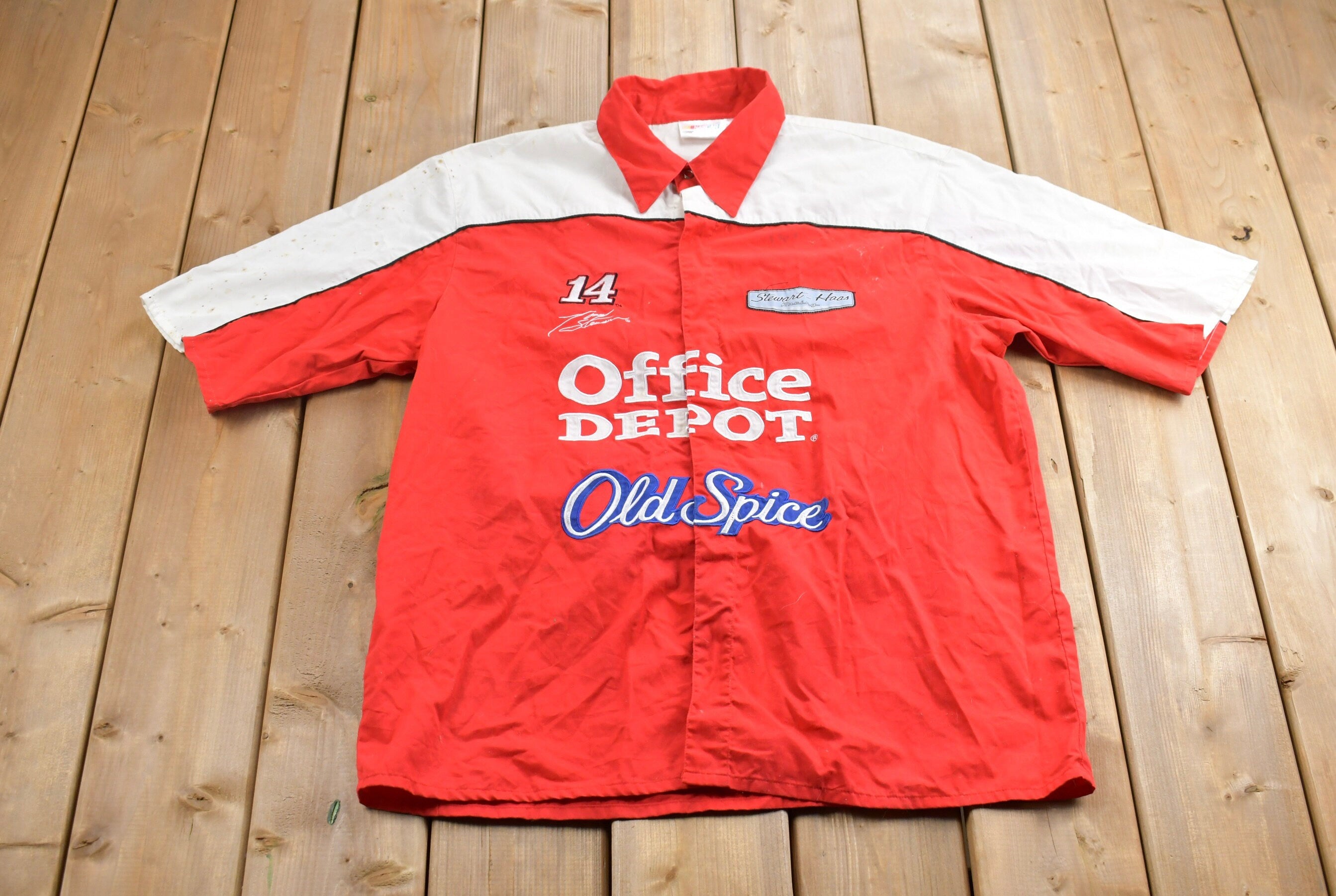 Vintage 1990s Tony Stewart NASCAR Pit Crew Shirt