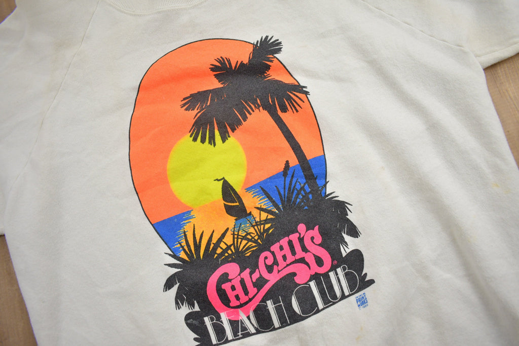 Vintage 1988 CHI-CHIS Beach Club Crewneck Sweatshirt