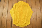 Vintage 1960s Blank Yellow Tapered N' Tails Button Up Shirt  Spear Collar Shirt  1960s Button Up  Vintage Flannel  Basic Button Up