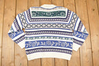 Vintage 1990s Alfred Dunner Petite Knit Collared Sweater Women's L