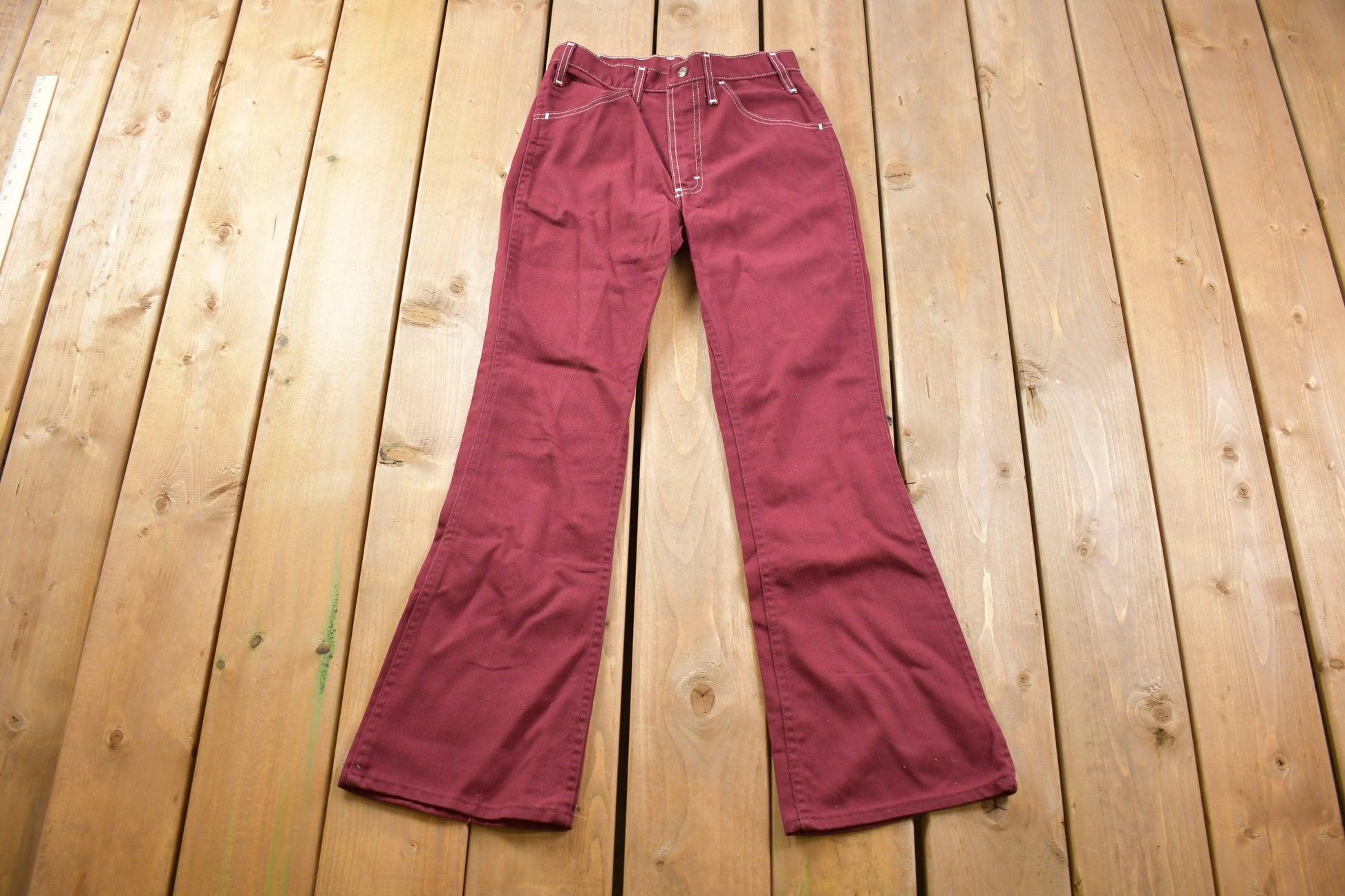 Vintage 1970s JC Penny Bell Bottom Denim Jeans Size 26 x 27