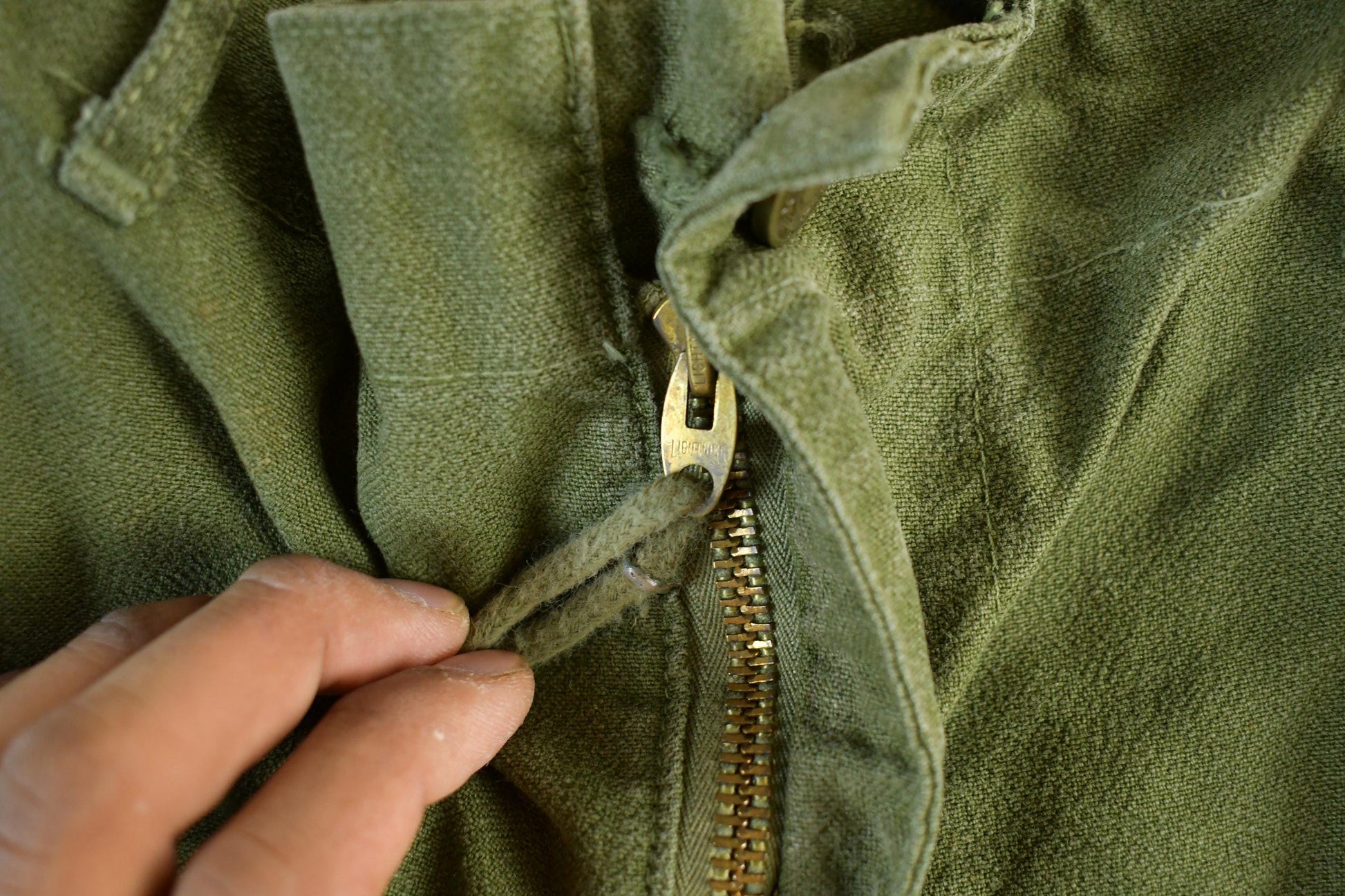 Vintage 1967 Military OG-107 Sateen Combat Cargo Fatigue Pants Size 34 x 30