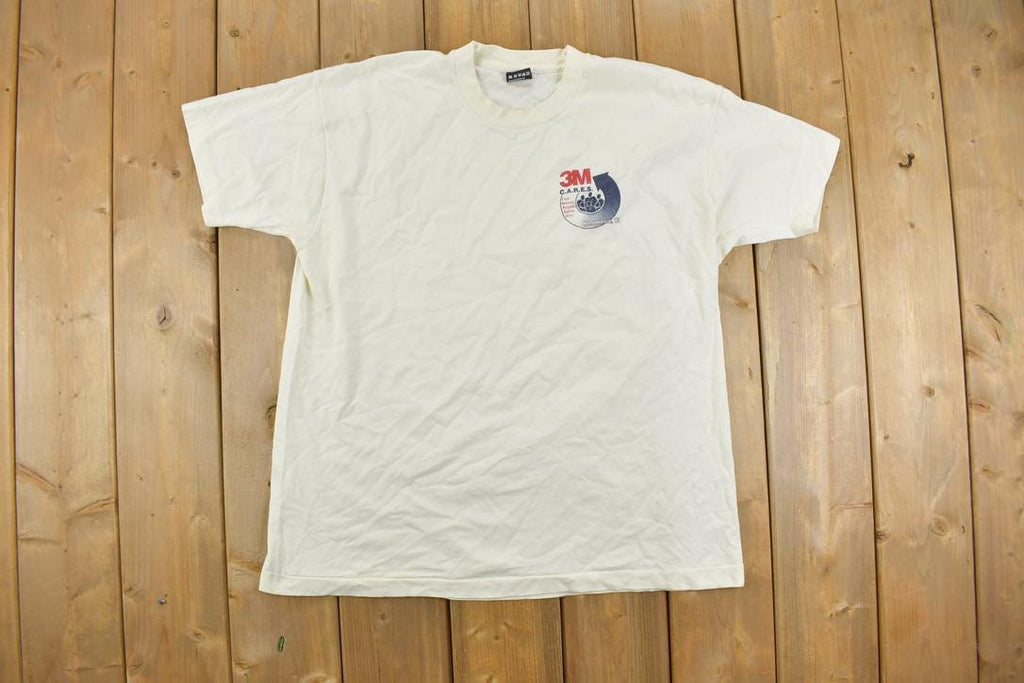 Vintage 1990s Wisconsin 3M Employee Safety Graphic T Shirt