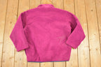 Vintage 1990s LL Bean Fleece Outdoorsman Sweater Women's L / 90s Winter Sweatshirt / Fleece Hiking Zip up