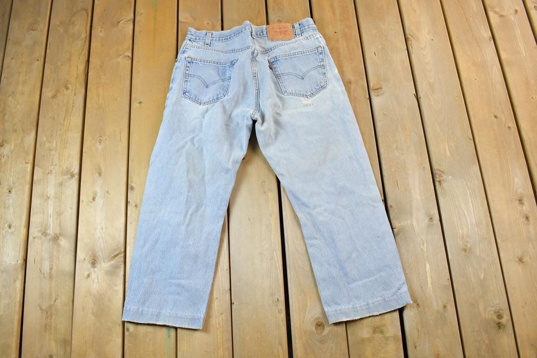 Vintage 1990s Levi Strauss Red Tab 505 Denim Jeans Size 36 x 30
