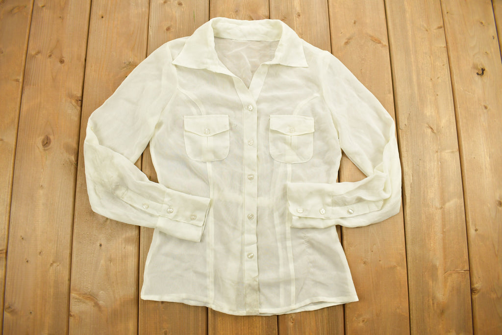 Vintage 1990s Light Button Up Shirt