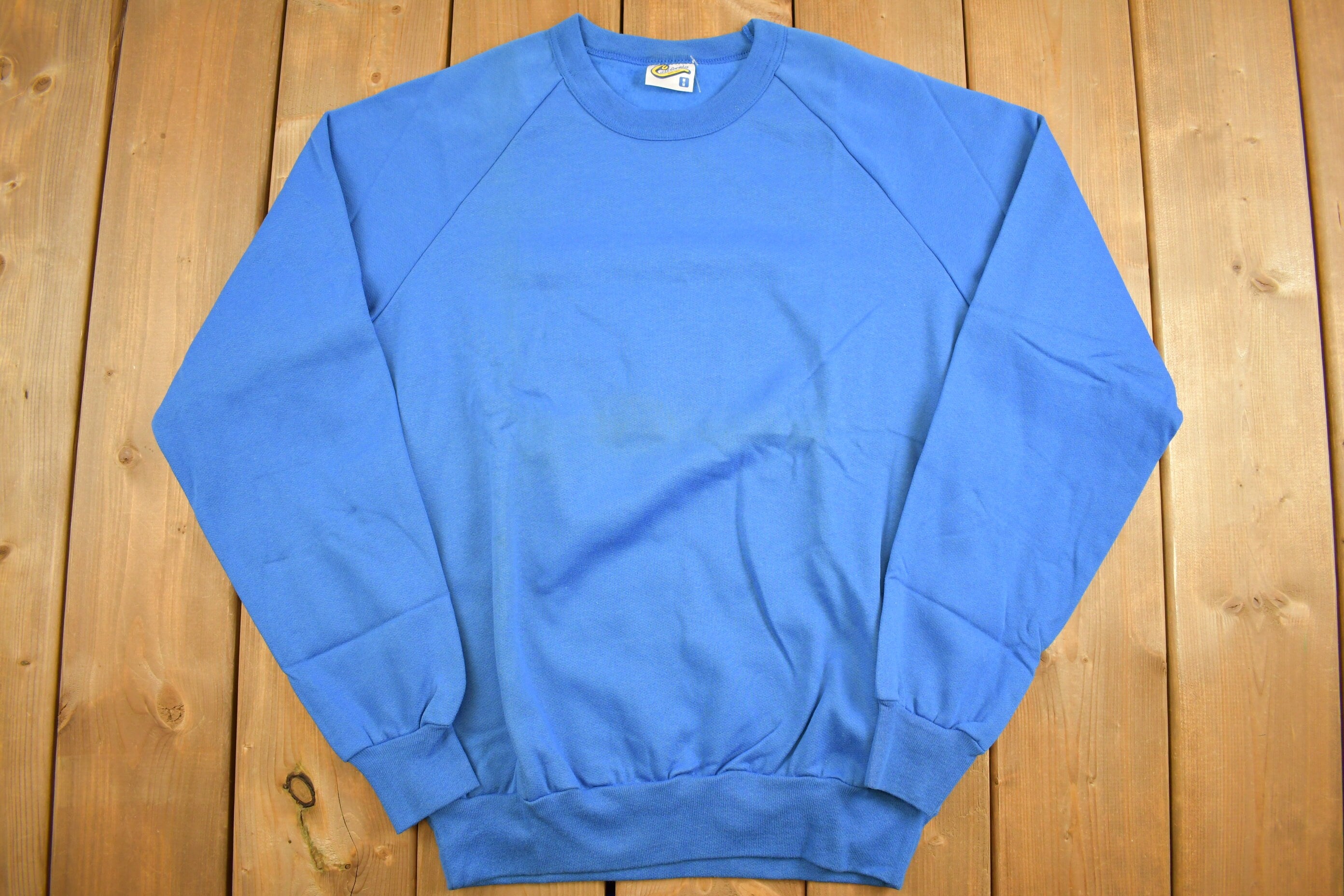 Vintage 1980s Blank Raglan Crewneck Sweatshirt