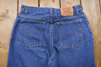 Vintage 1990s Levi's 550 Red Tab Dark Blue Jeans Size 31 x 31