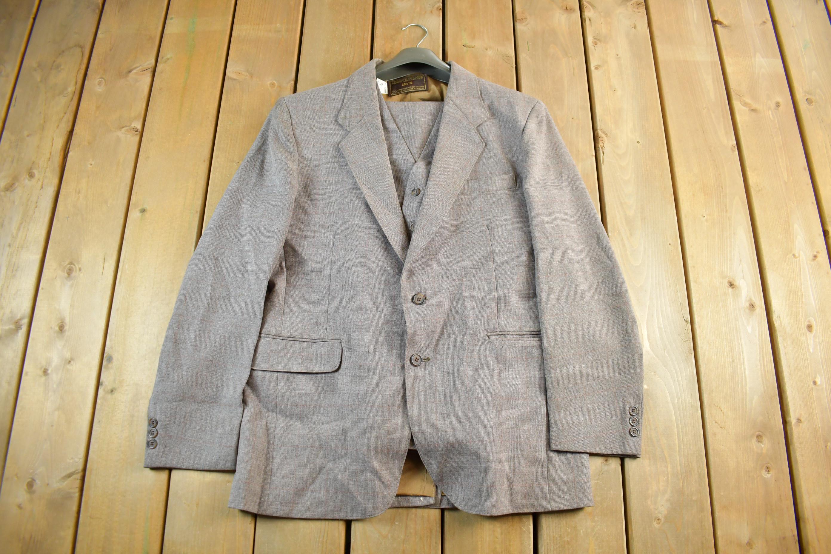 Vintage 1970s Levis Action Suit 3 Piece Suit Men's 42R