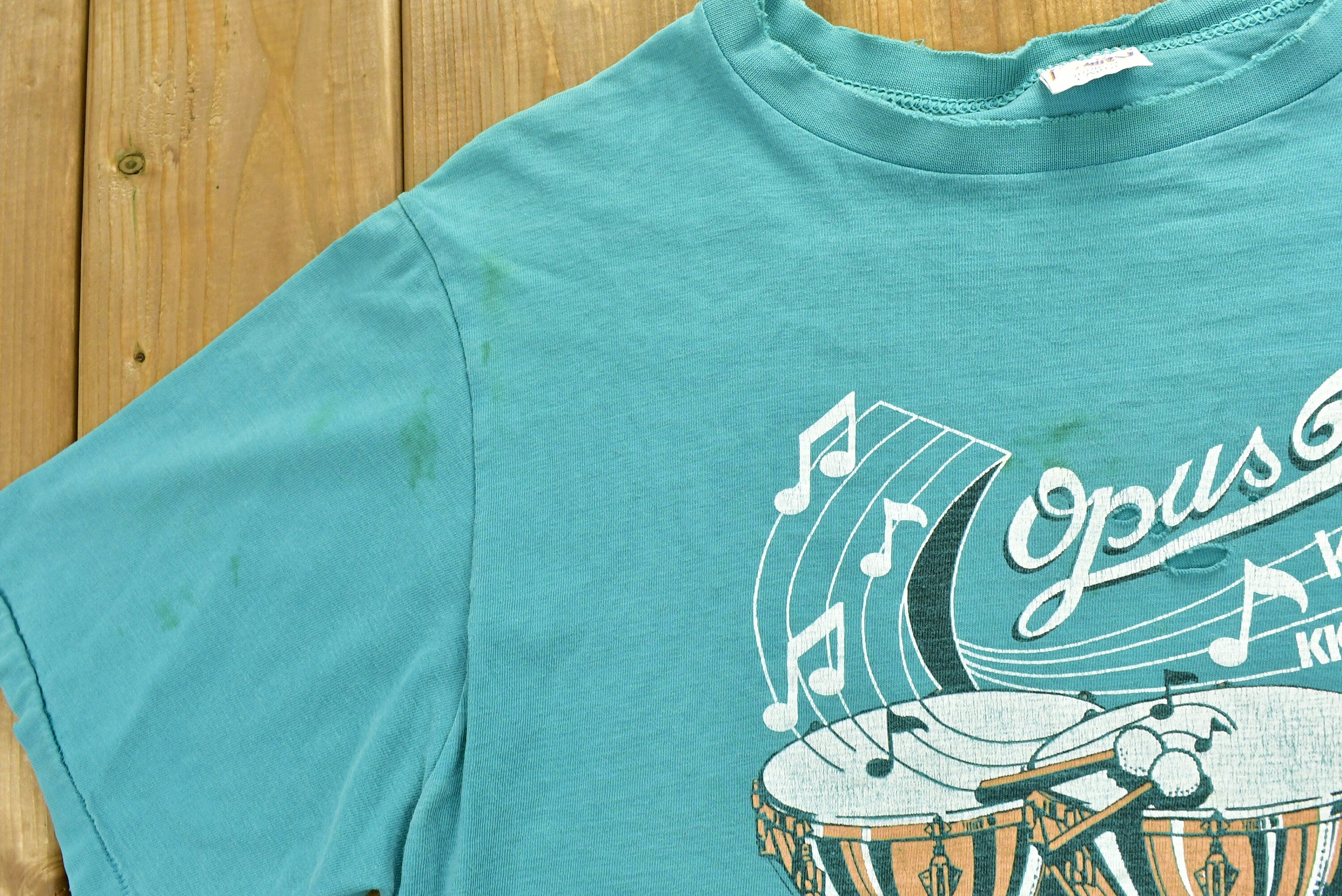 Vintage 1990s Opus 6 Musical Graphic T-Shirt