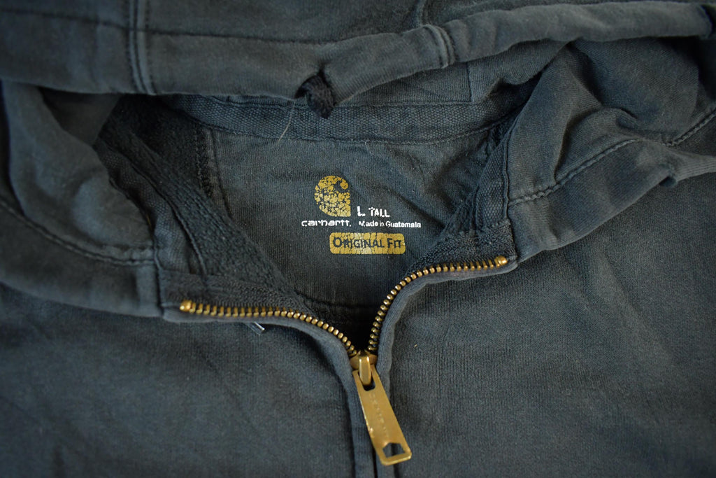 Vintage 2000s Distressed Carhartt Zip Up Hoodie Men's Large Tall