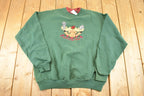 Vintage 1990s Forest Friends Double Collar Souvenir Crewneck Sweatshirt Womens L
