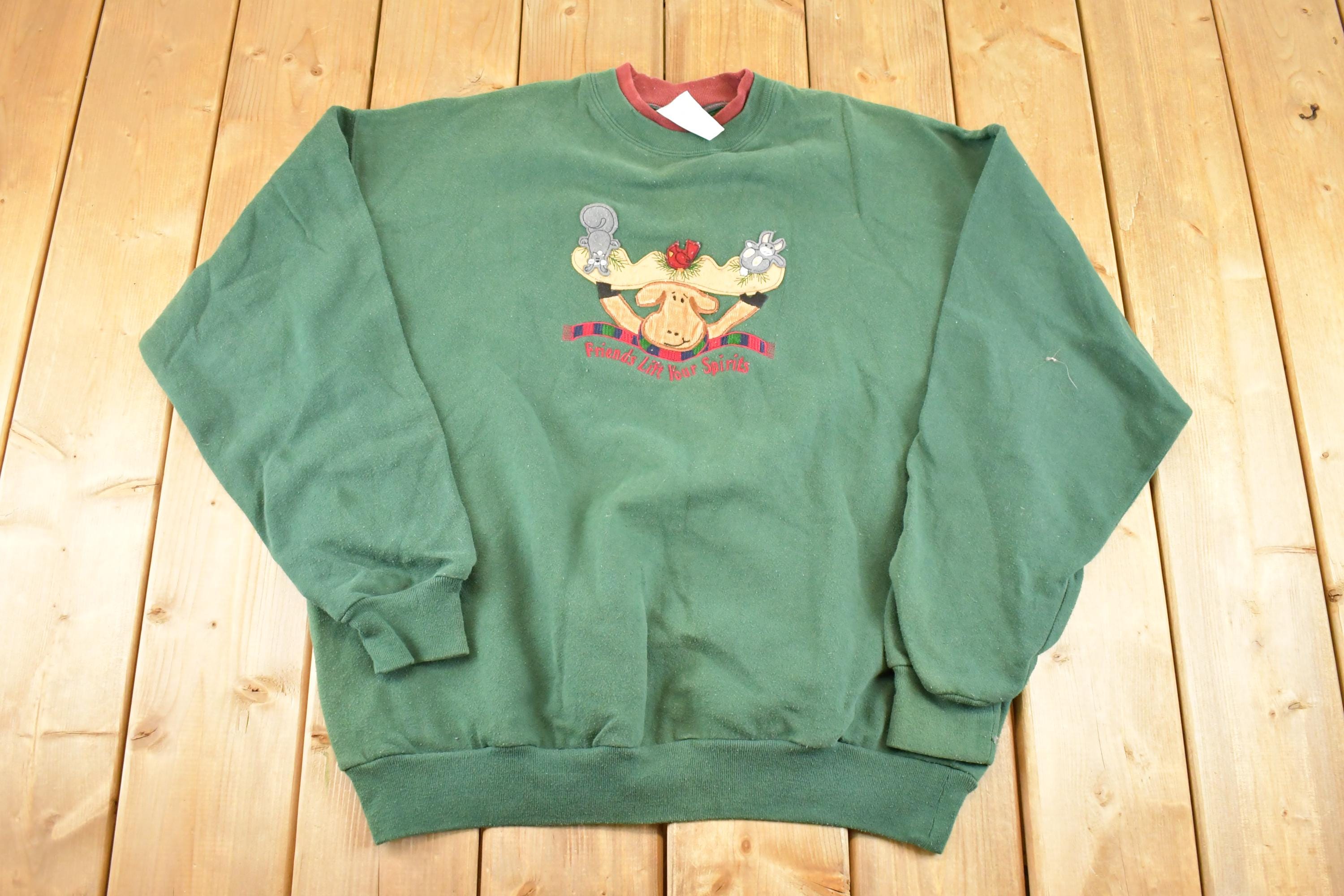 Vintage 1990s Forest Friends Double Collar Souvenir Crewneck Sweatshirt Womens L