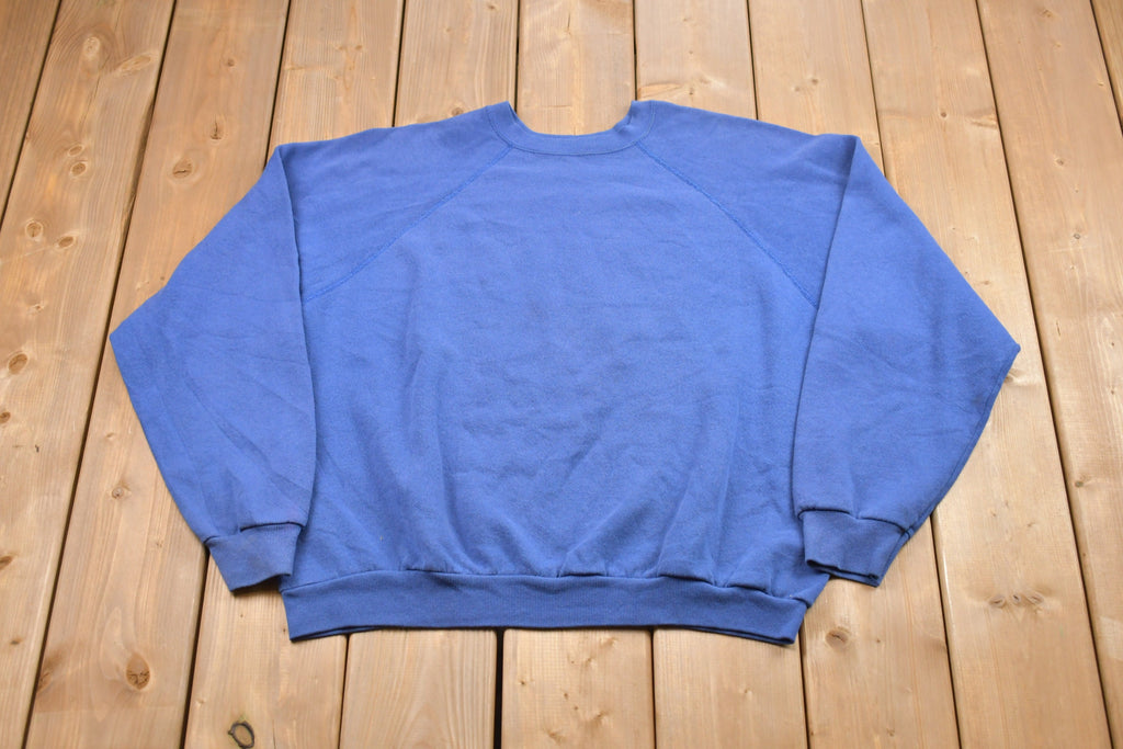 Vintage 1980s Blank Raglan Crewneck Sweatshirt