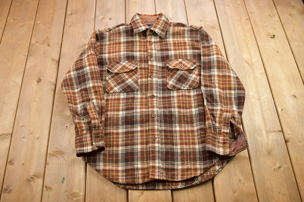 Vintage 1990s JC Penney Plaid Flannel Button Up Shirt