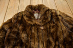Vintage 1970s Irene Furs Brown Mink Fur Coat Made In Canada