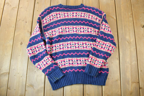 Vintage 1990s Kari Incorporated Knit Crewneck Sweater / 90s Crewneck / Preppy