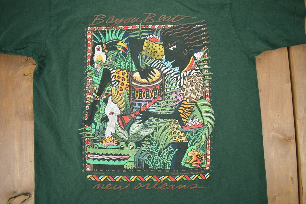 Vintage 1990s Bayou Beat New Orleans Souvenir T Shirt