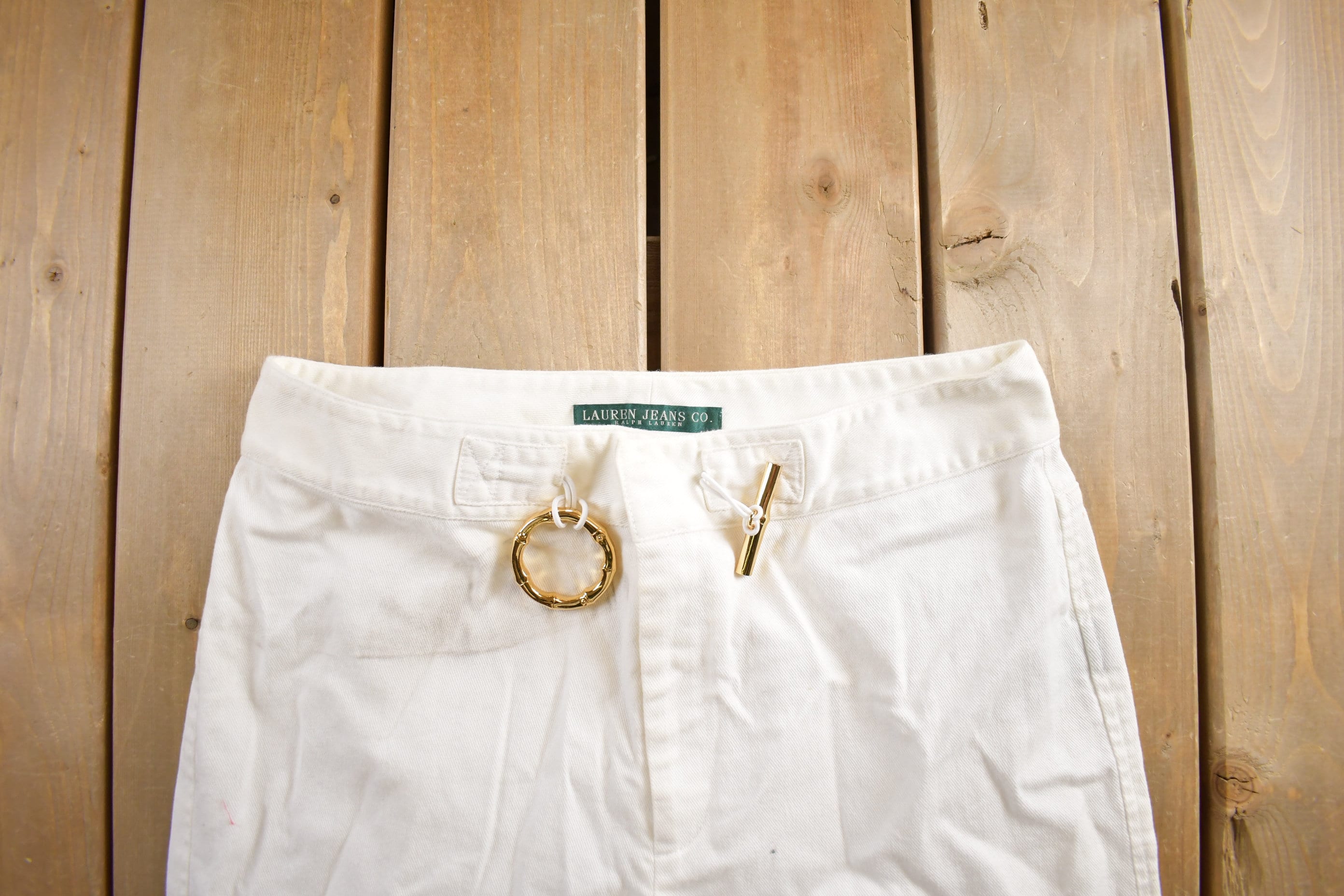 Vintage 1990s Lauren Jeans By Ralph Lauren White Pants Size 30x30