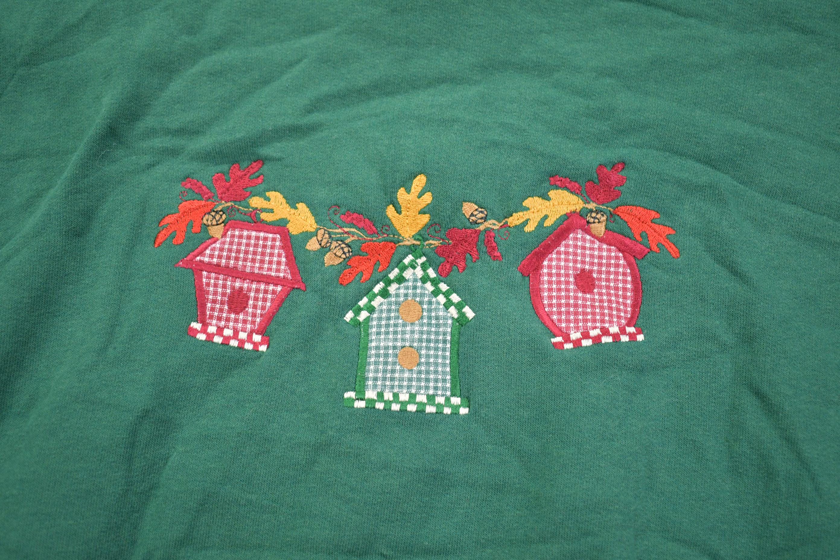 Vintage 1990s Cute Grandma Style Crewneck Christmas Sweater Made In USA