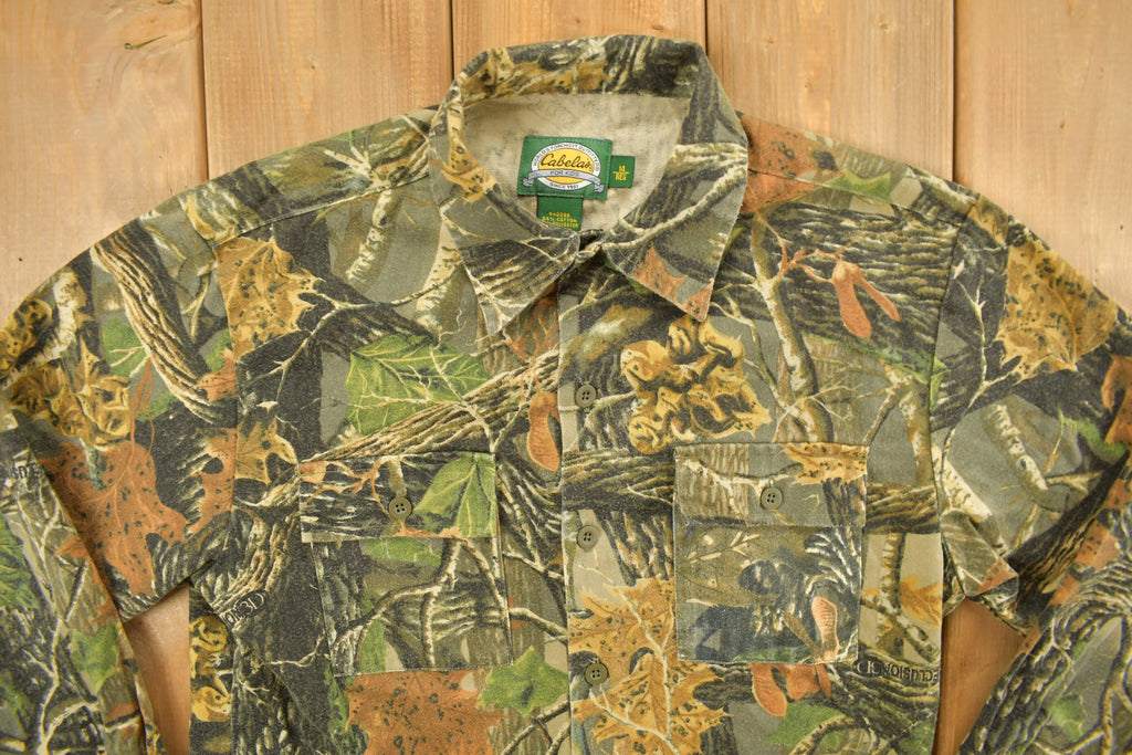 Vintage 1990s Cabela's For Kids Tree Camouflage Button Up Shirt