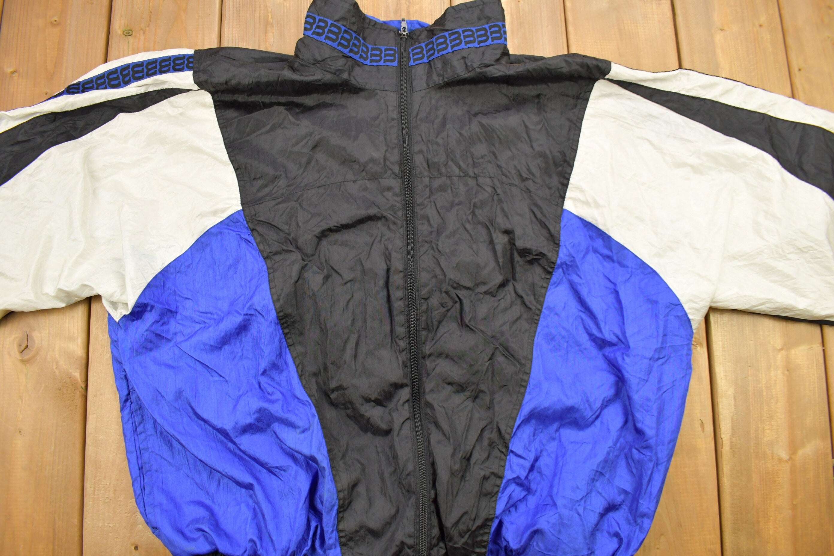 Vintage 1990s Advantage By Wilson Color Block Windbreaker Jacket