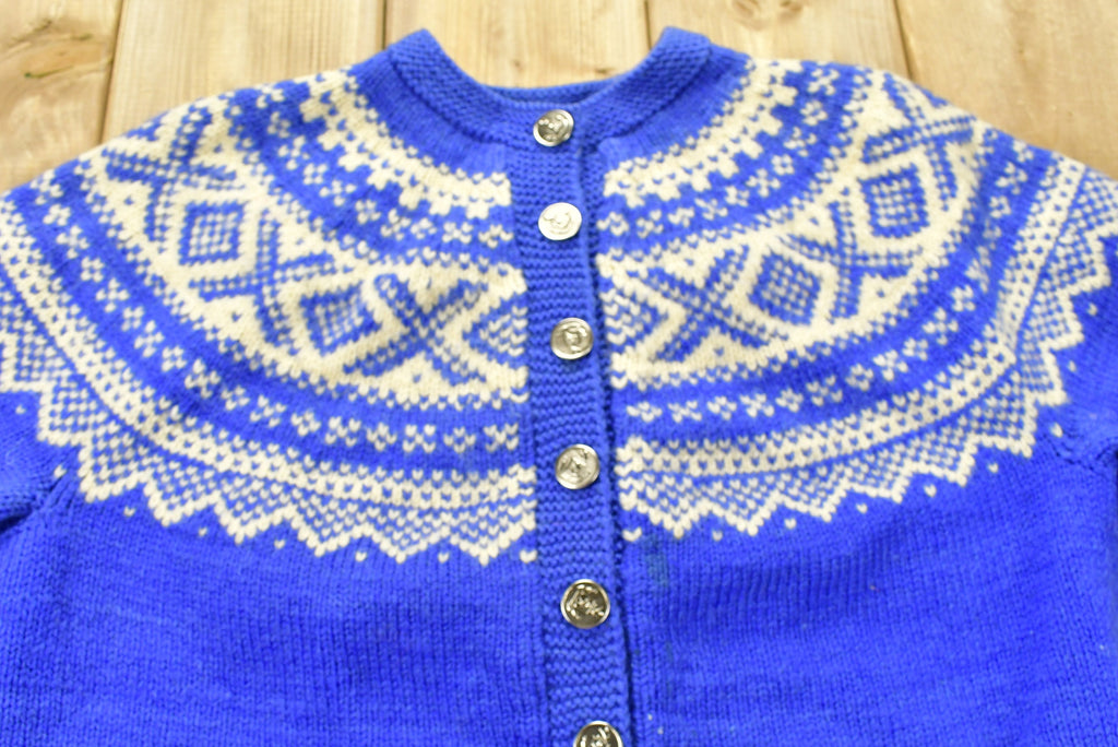 Vintage 1970s Knitted Button Down Sweater