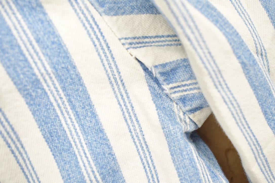 Vintage 1990s Bon Homme Striped Button Up Shirt / 1990s Button Up / Vintage Flannel / Basic Button Up / Formal Button Up