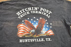 Vintage 1993 Hitchin' Post Truck Terminal 3D Emblem T-Shirt
