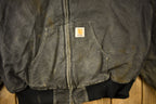 Vintage 1980s Distressed Carhartt Hooded Work Jacket